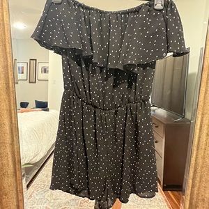 Topshop Strapless Polka Dot Romper
